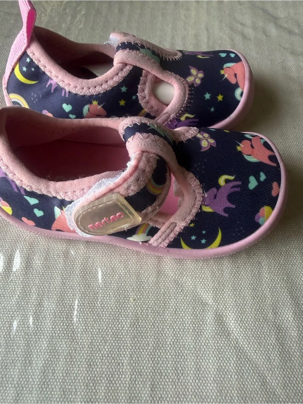 Kids Unicorn Mary Jane Shoes - Pink & Navy